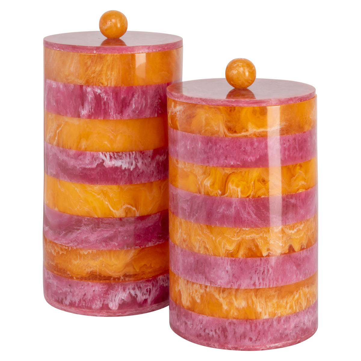 Richmond Interiors Aufbewahrungsbox Lilybelle pink/orange storage jar large Richmond Interiors