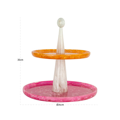 Richmond Interiors Kuchenplatte Posy pink/orange Kuchenplatte Richmond Interiors