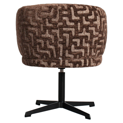 Richmond Interiors Esszimmerstuhl Dinan brown labyrinth fire retardant swivel Richmond Interiors