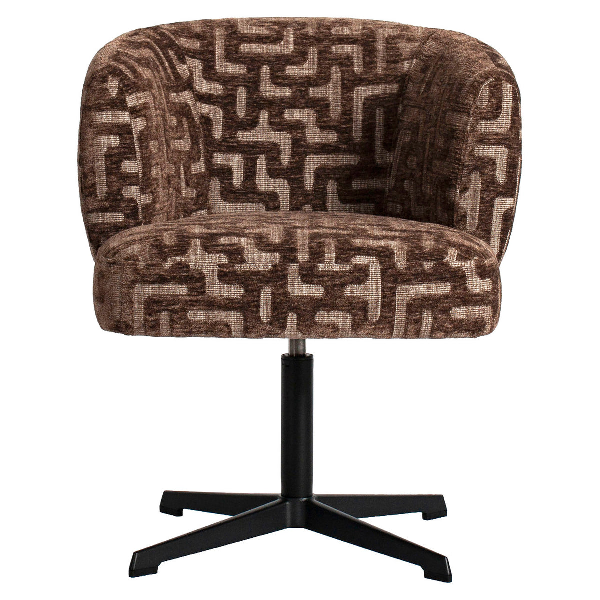 Richmond Interiors Esszimmerstuhl Dinan brown labyrinth fire retardant swivel Richmond Interiors