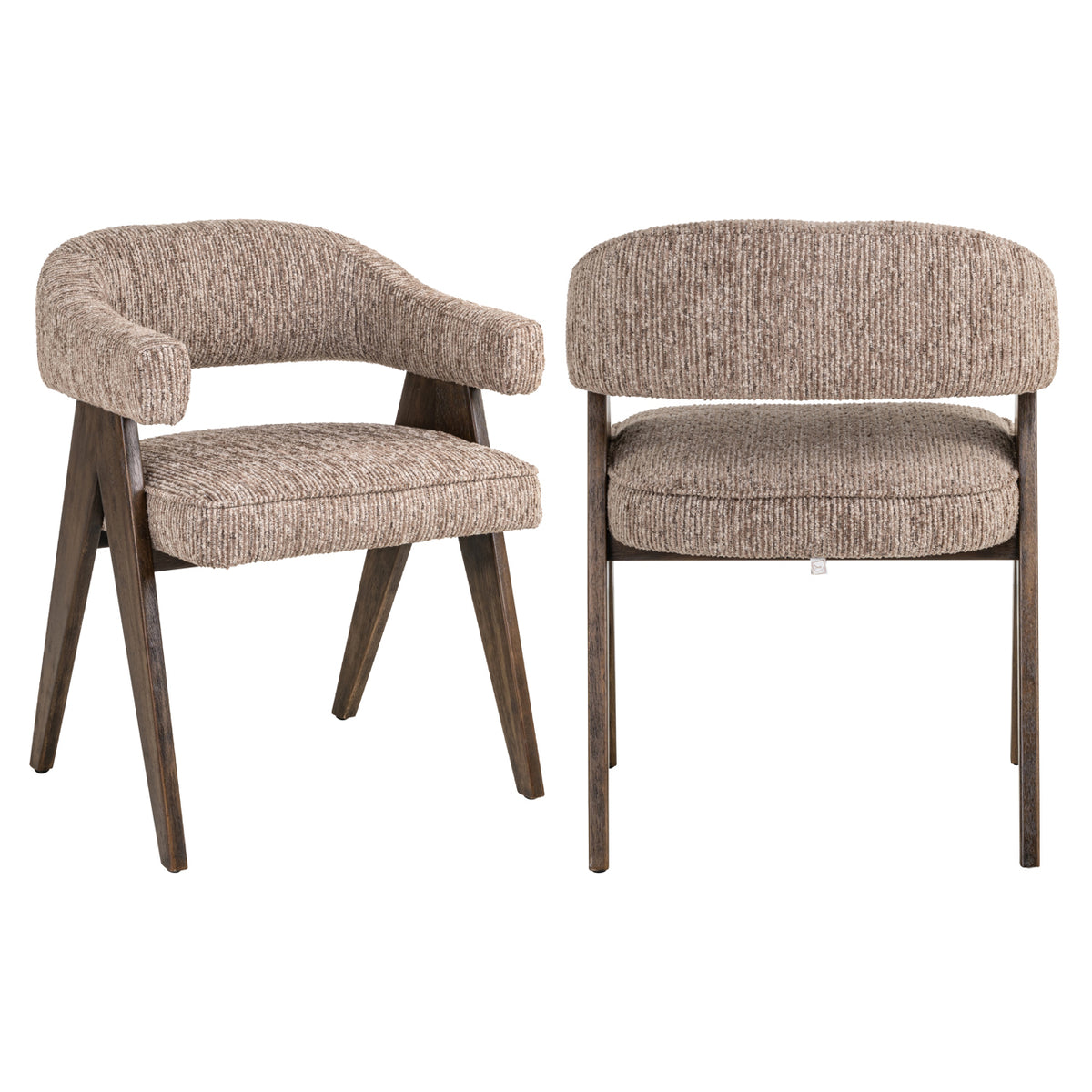 Richmond Interiors Esszimmerstuhl Mori mocca linear fire retardant Richmond Interiors