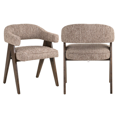 Richmond Interiors Esszimmerstuhl Mori mocca linear fire retardant Richmond Interiors