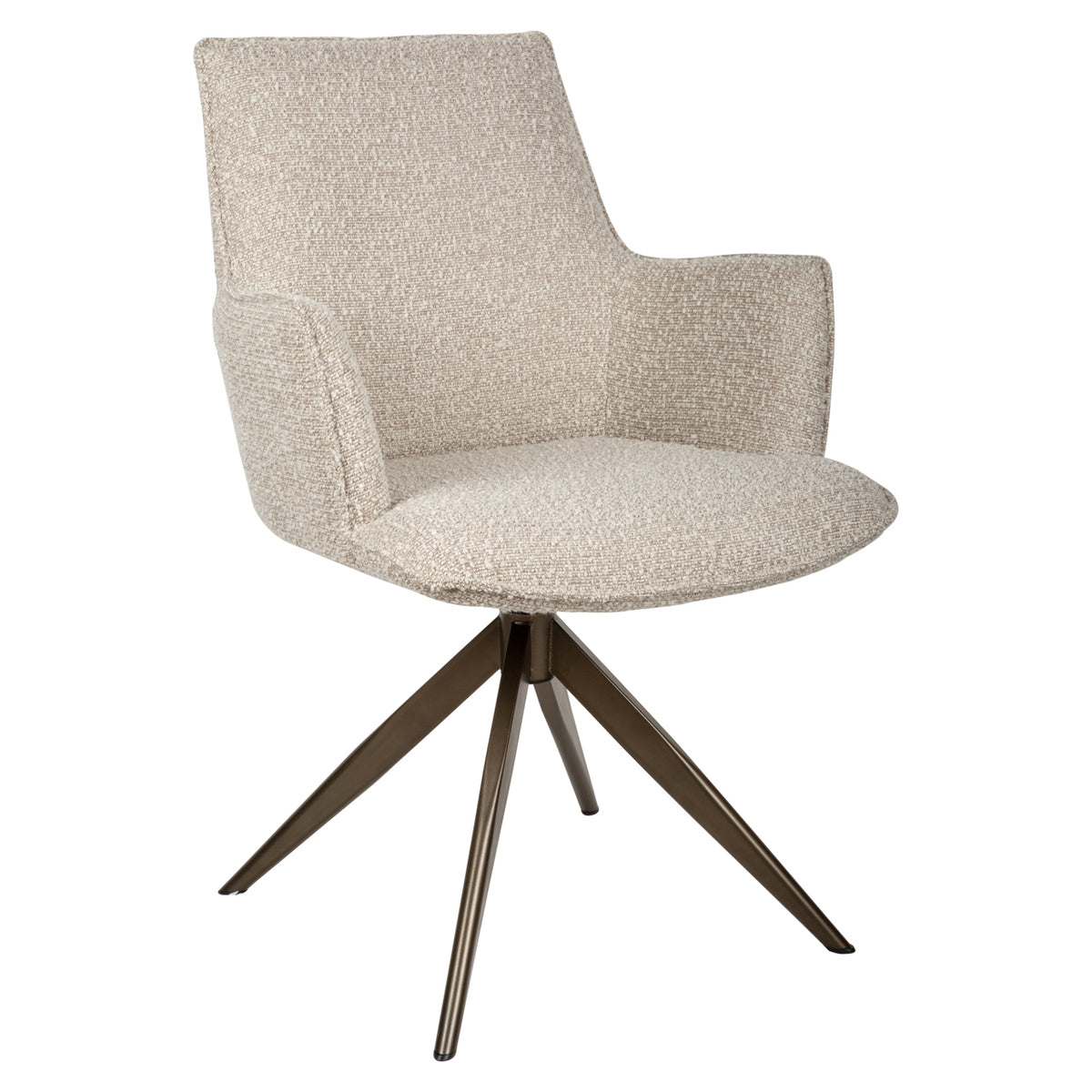 Richmond Interiors Esszimmerstuhl Dakota natural chunky swivel with arm Richmond Interiors
