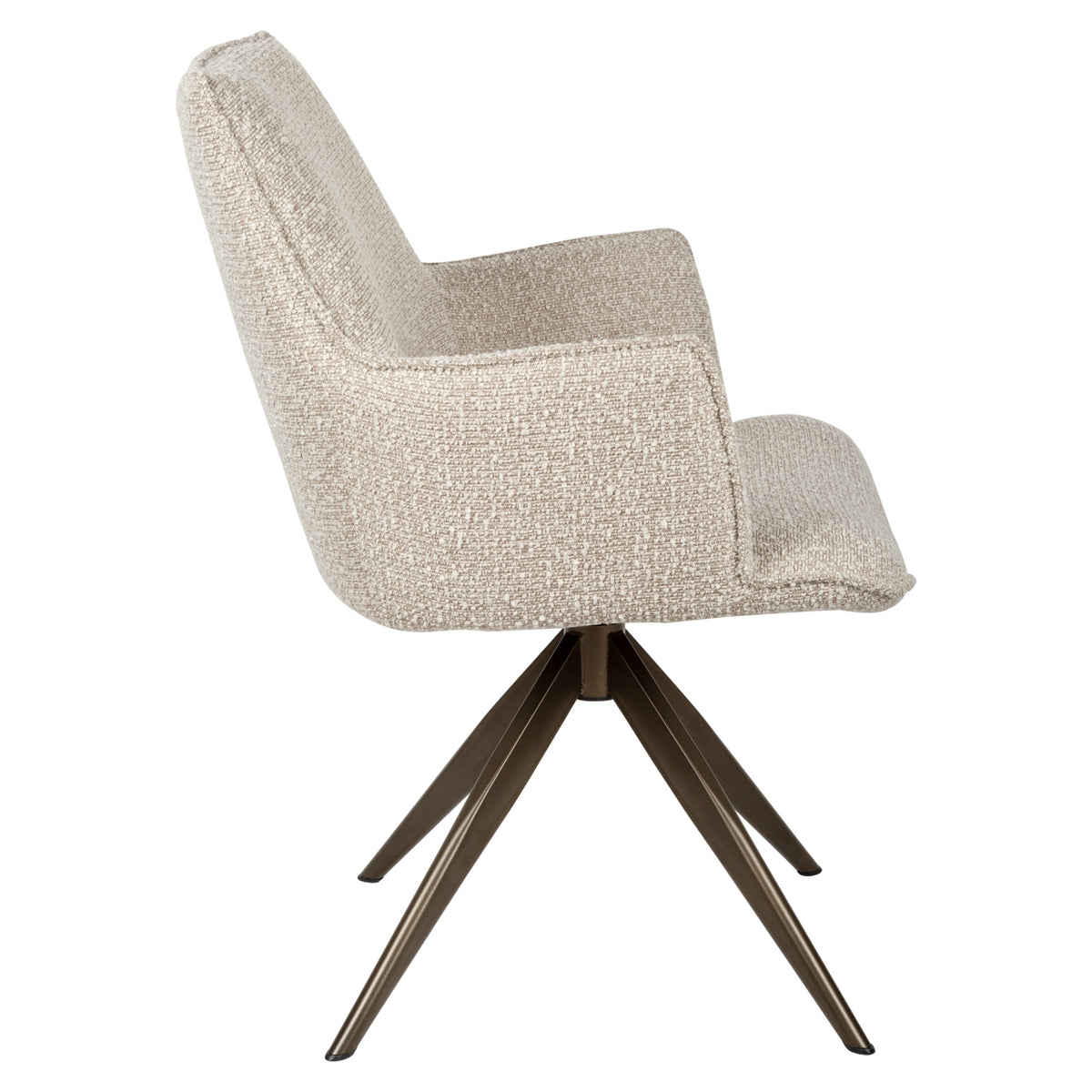 Richmond Interiors Esszimmerstuhl Dakota natural chunky swivel with arm Richmond Interiors