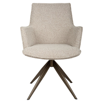Richmond Interiors Esszimmerstuhl Dakota natural chunky swivel with arm Richmond Interiors