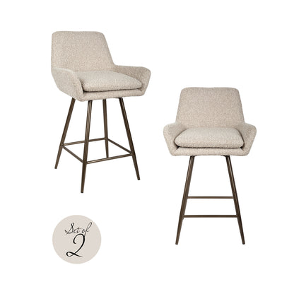 Richmond Interiors Thekenstuhl Linsey natural chunky swivel (Set of 2) Thekenstuhl Richmond Interiors