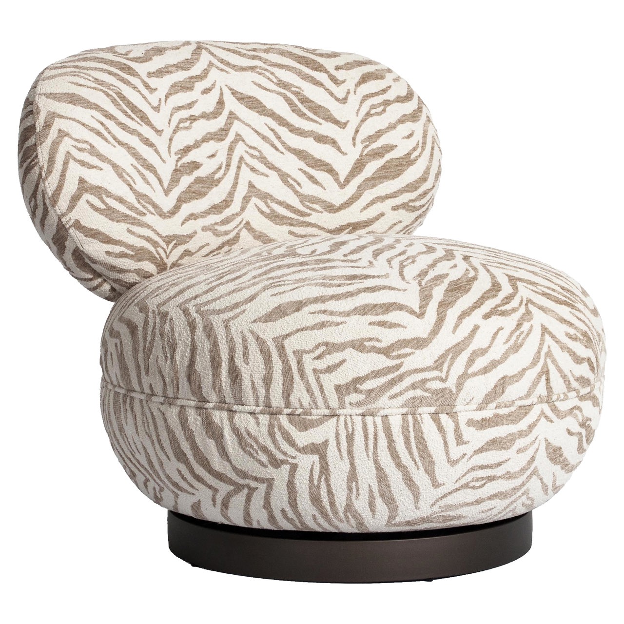 Richmond Interiors Lounge Stuhl Jace beige tiger swivel Lounge Stuhl Richmond Interiors