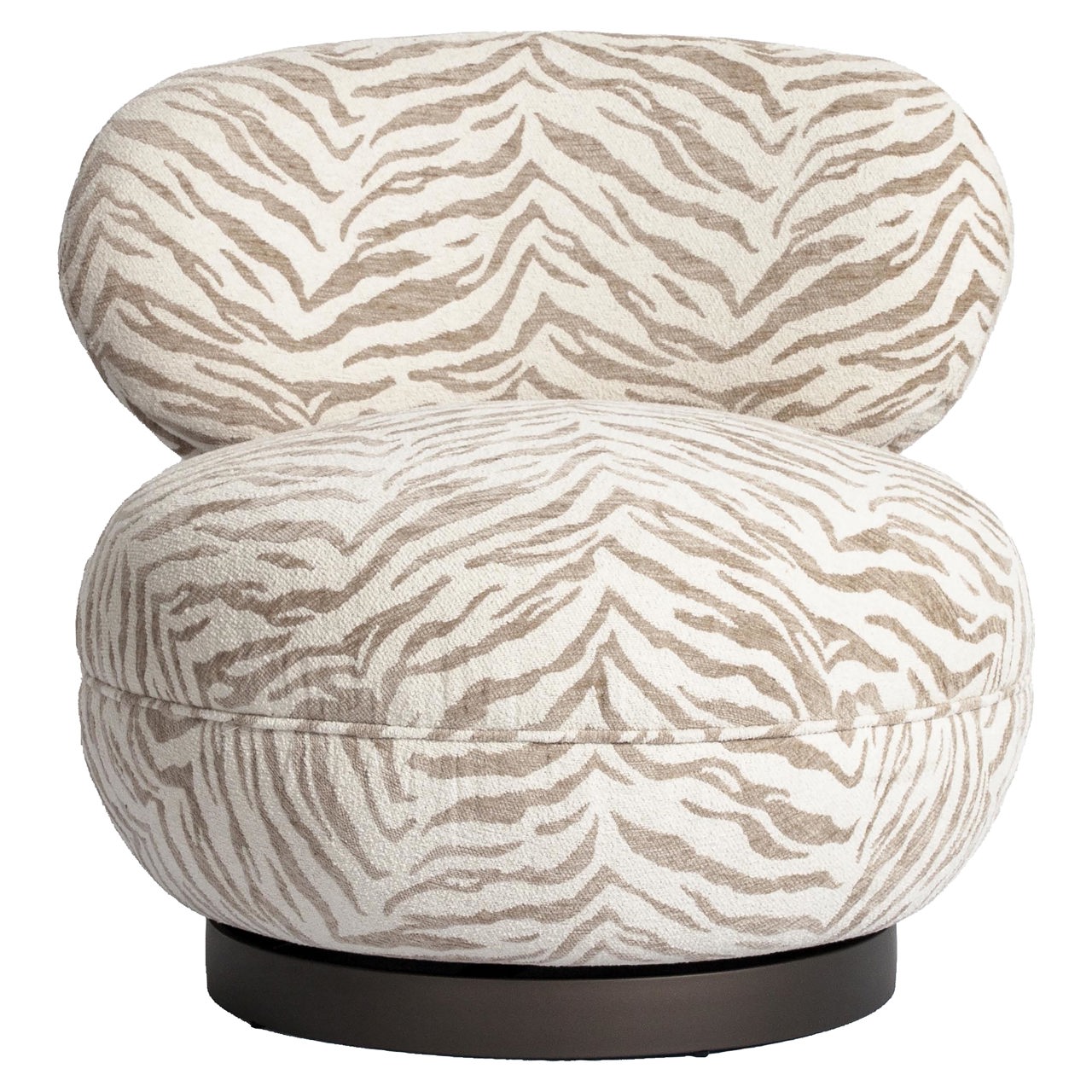 Richmond Interiors Lounge Stuhl Jace beige tiger swivel Lounge Stuhl Richmond Interiors