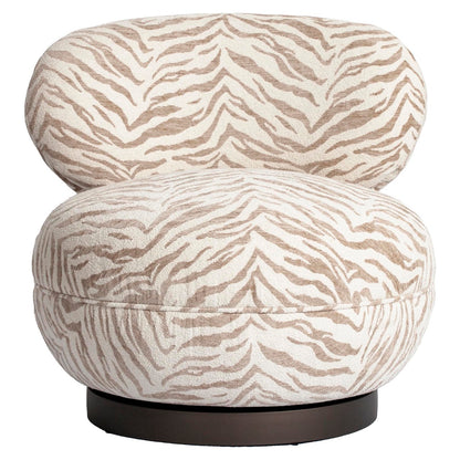 Richmond Interiors Lounge Stuhl Jace beige tiger swivel Lounge Stuhl Richmond Interiors