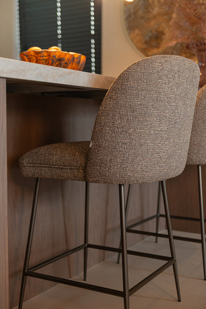 Richmond Interiors Thekenstuhl Pullitzer brown tweed