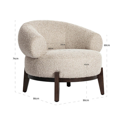 Richmond Interiors Lounge Stuhl Montana natural chunky fire retardant