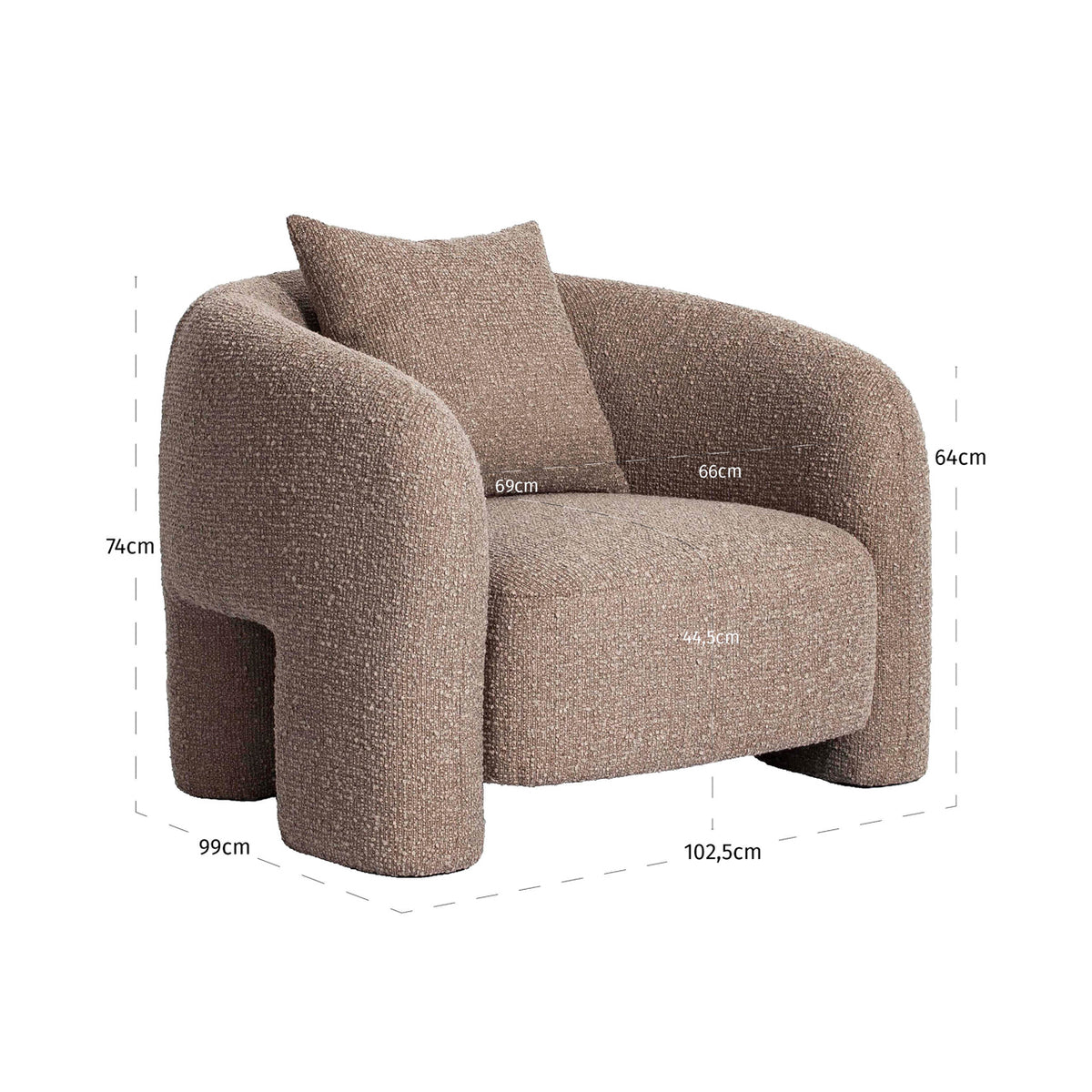 Richmond Interiors Lounge Stuhl Tuscany mocca chunky Richmond Interiors