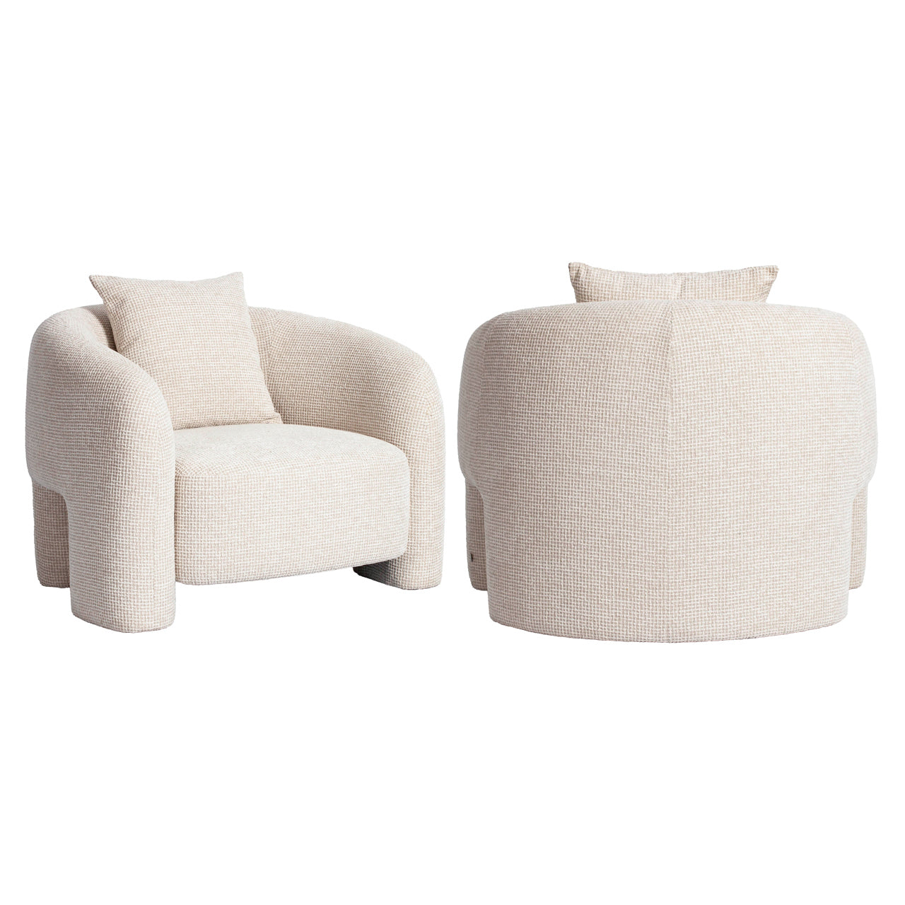 Richmond Interiors Lounge Stuhl Tuscany beige blockweave Lounge Stuhl Richmond Interiors