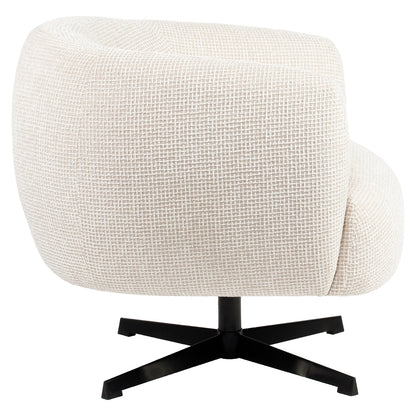 Richmond Interiors Lounge Stuhl Estelle beige blockweave swivel
