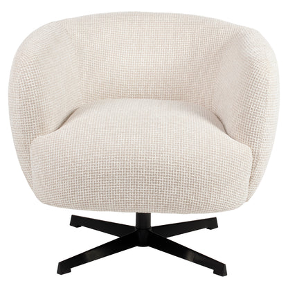 Richmond Interiors Lounge Stuhl Estelle beige blockweave swivel