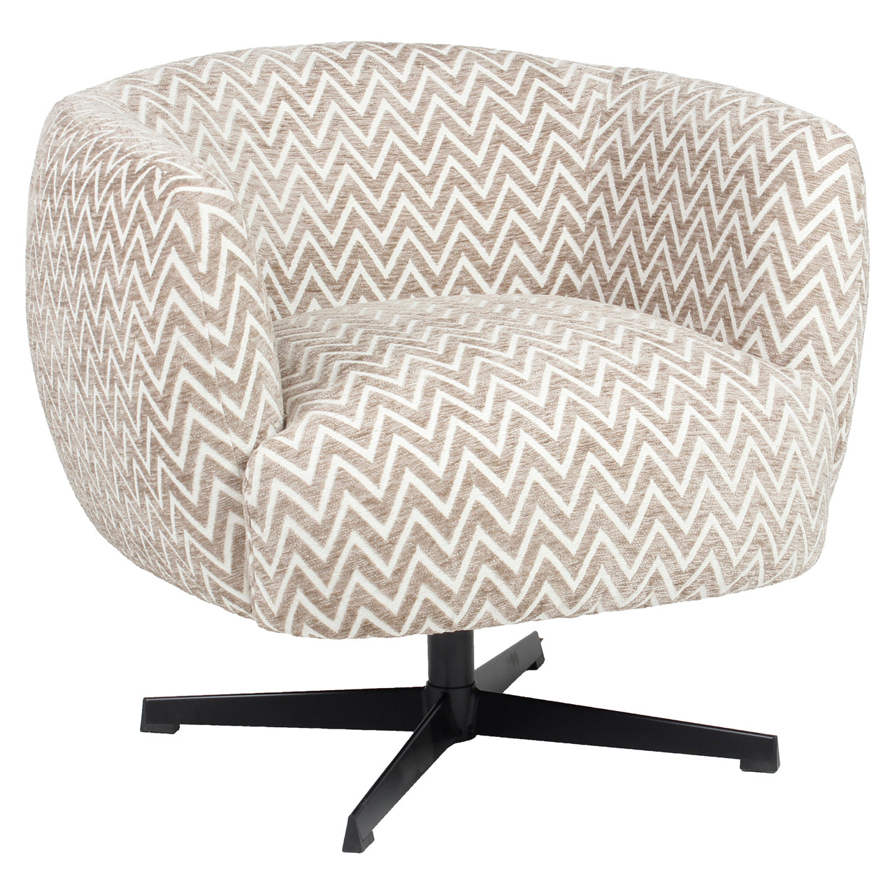 Richmond Interiors Lounge Stuhl Estelle sand chevron swivel Richmond Interiors