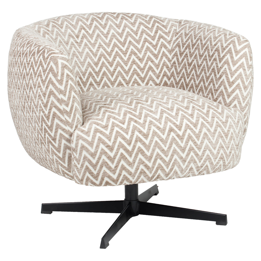 Richmond Interiors Lounge Stuhl Estelle sand chevron swivel Lounge Stuhl Richmond Interiors