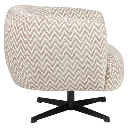 Richmond Interiors Lounge Stuhl Estelle sand chevron swivel Richmond Interiors