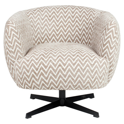 Richmond Interiors Lounge Stuhl Estelle sand chevron swivel Richmond Interiors