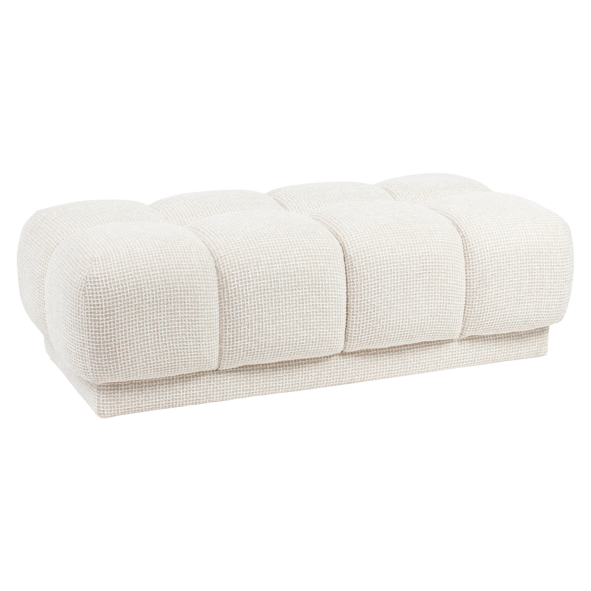 Richmond Interiors Hocker &amp; Fußbank Noah beige blockweave Richmond Interiors