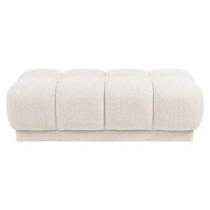 Richmond Interiors Hocker &amp; Fußbank Noah beige blockweave Richmond Interiors
