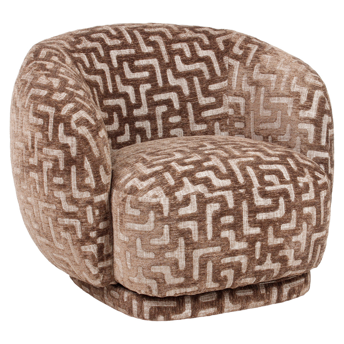 Richmond Interiors Lounge Stuhl Negreslo brown labyrinth swivel Lounge Stuhl Richmond Interiors