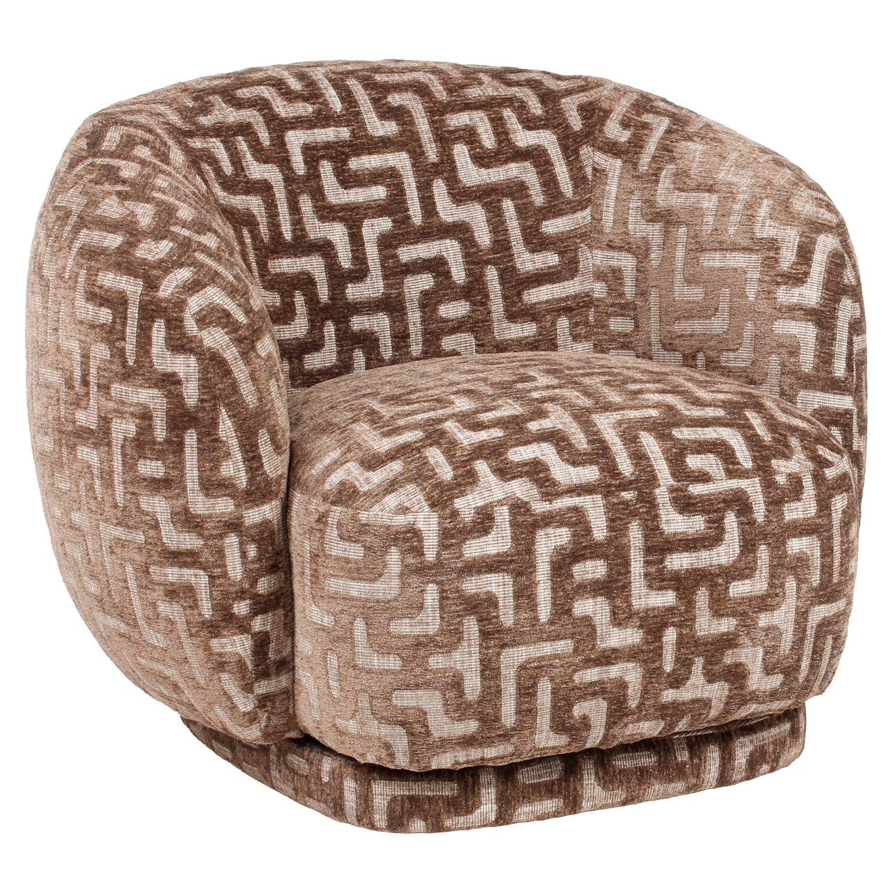 Richmond Interiors Lounge Stuhl Negreslo brown labyrinth swivel Lounge Stuhl Richmond Interiors