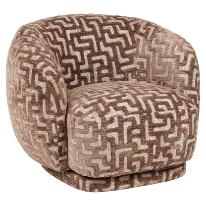 Richmond Interiors Lounge Stuhl Negreslo brown labyrinth swivel Lounge Stuhl Richmond Interiors