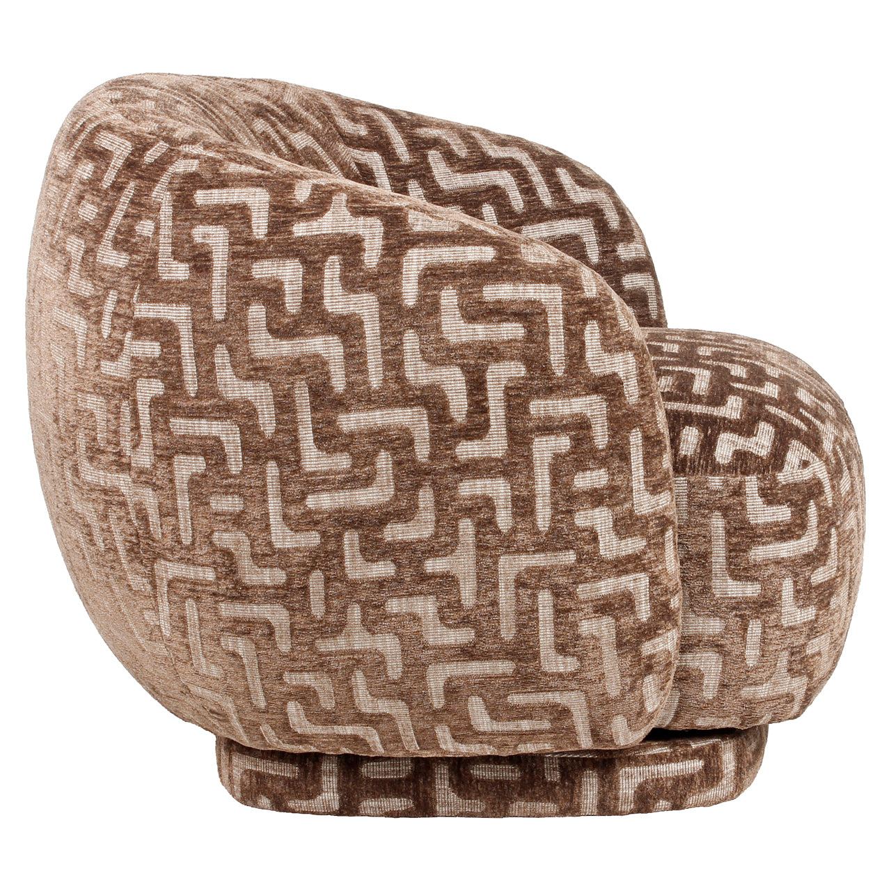 Richmond Interiors Lounge Stuhl Negreslo brown labyrinth swivel Lounge Stuhl Richmond Interiors