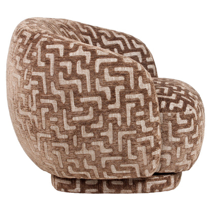 Richmond Interiors Lounge Stuhl Negreslo brown labyrinth swivel Lounge Stuhl Richmond Interiors