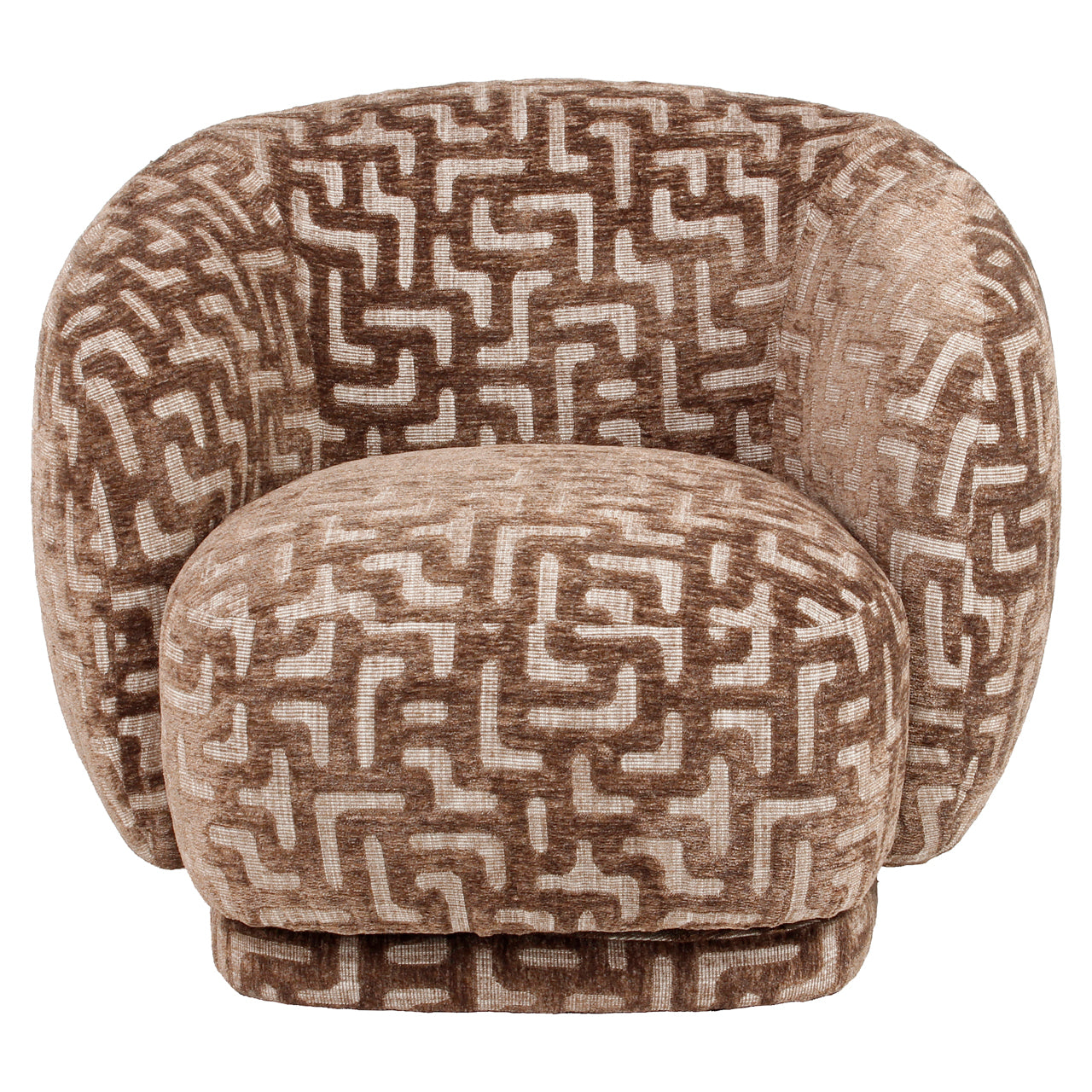 Richmond Interiors Lounge Stuhl Negreslo brown labyrinth swivel Lounge Stuhl Richmond Interiors