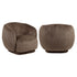 Richmond Interiors Lounge Stuhl Negreslo brown fluffy swivel Lounge Stuhl Richmond Interiors
