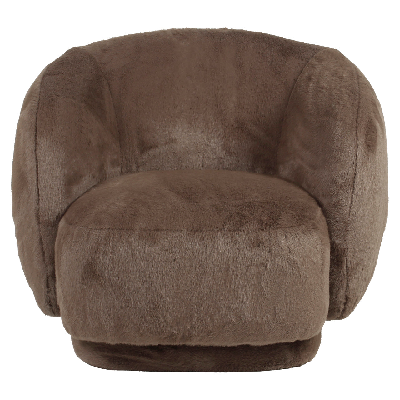 Richmond Interiors Lounge Stuhl Negreslo brown fluffy swivel Lounge Stuhl Richmond Interiors