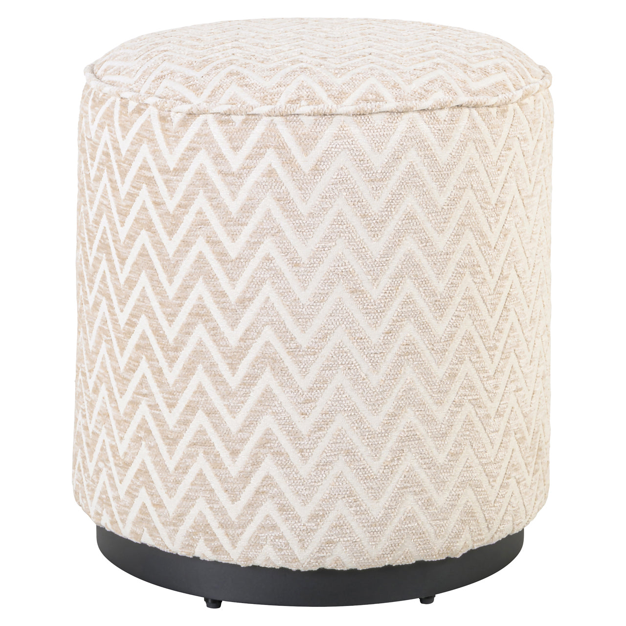 Richmond Interiors Hocker &amp; Fußbank Lexie beige chevron 45Ø