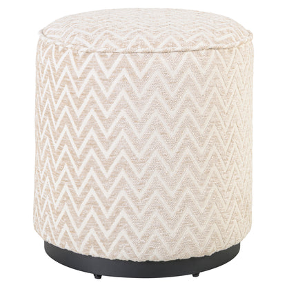 Richmond Interiors Hocker &amp; Fußbank Lexie beige chevron 45Ø