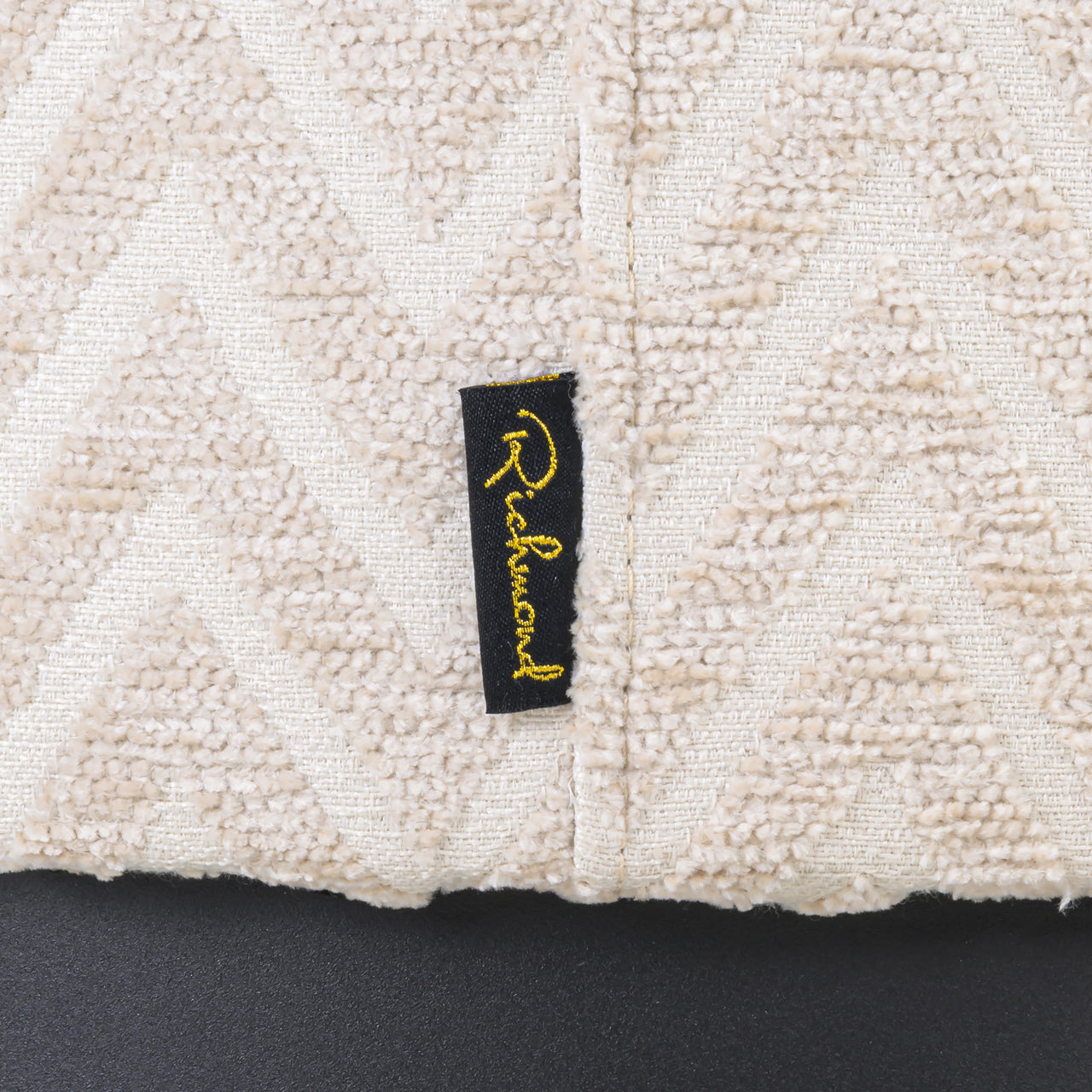 Richmond Interiors Hocker &amp; Fußbank Lexie beige chevron 45Ø