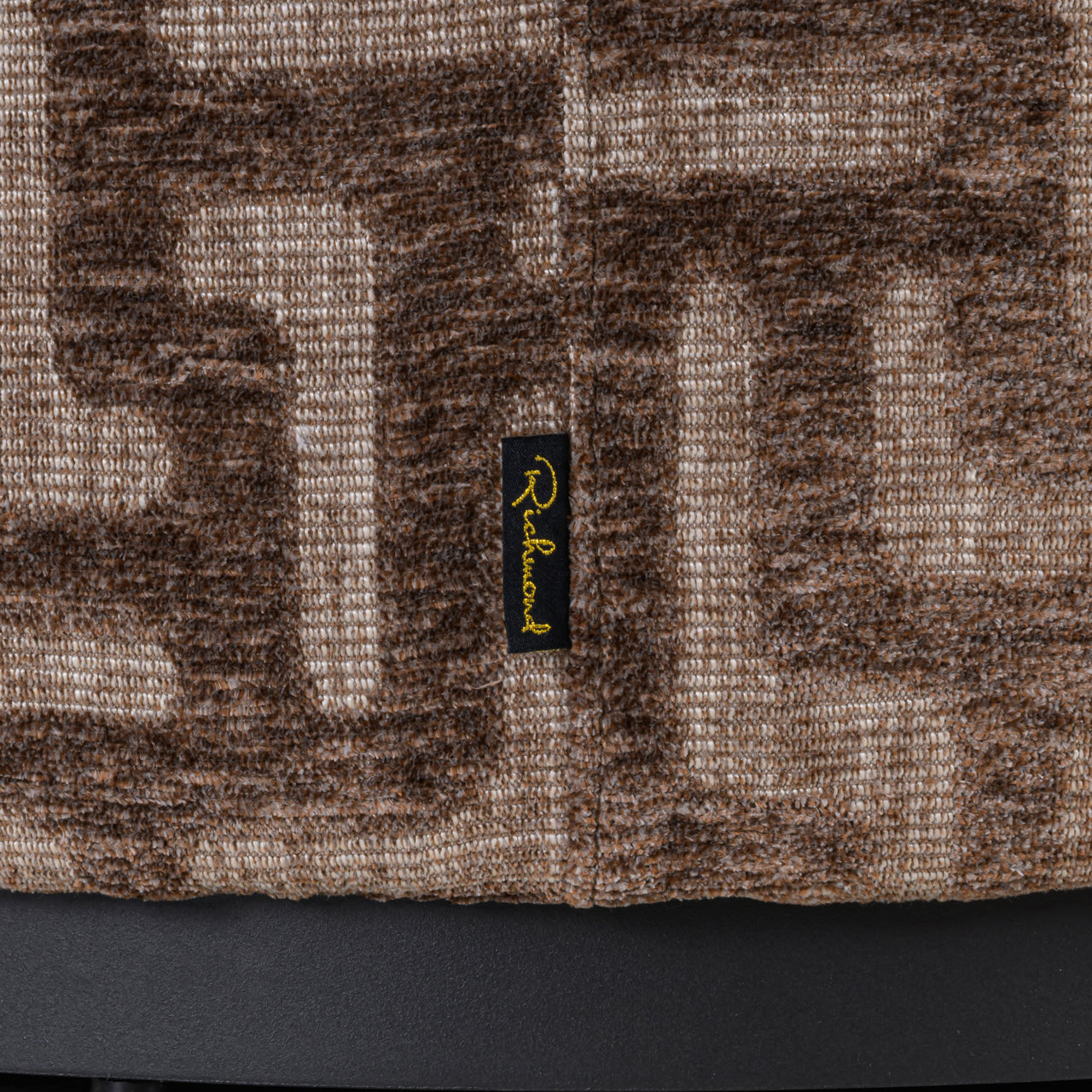 Richmond Interiors Hocker &amp; Fußbank Lexie brown labyrinth 70Ø Richmond Interiors