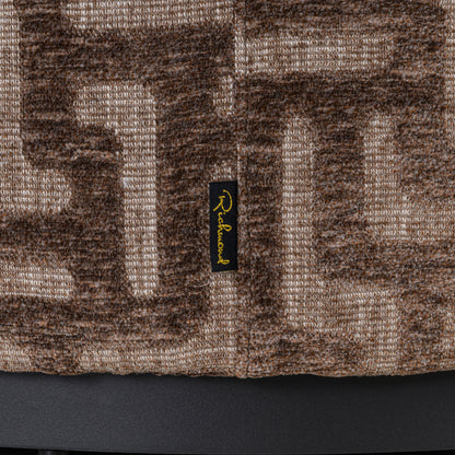 Richmond Interiors Hocker &amp; Fußbank Lexie brown labyrinth 70Ø Richmond Interiors