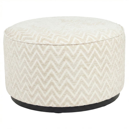 Richmond Interiors Hocker &amp; Fußbank Lexie beige chevron 70Ø