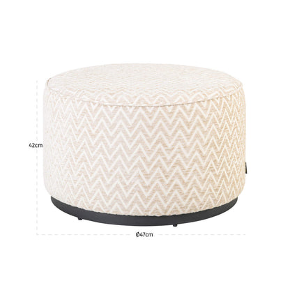 Richmond Interiors Hocker &amp; Fußbank Lexie beige chevron 70Ø Hocker &amp; Fußbank Richmond Interiors