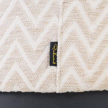 Richmond Interiors Hocker &amp; Fußbank Lexie beige chevron 70Ø Hocker &amp; Fußbank Richmond Interiors
