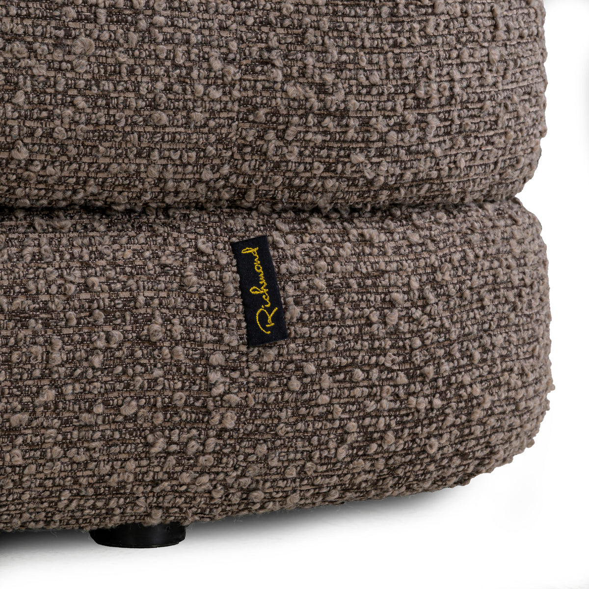 Richmond Interiors Hocker &amp; Fußbank Camille brown chunky Richmond Interiors