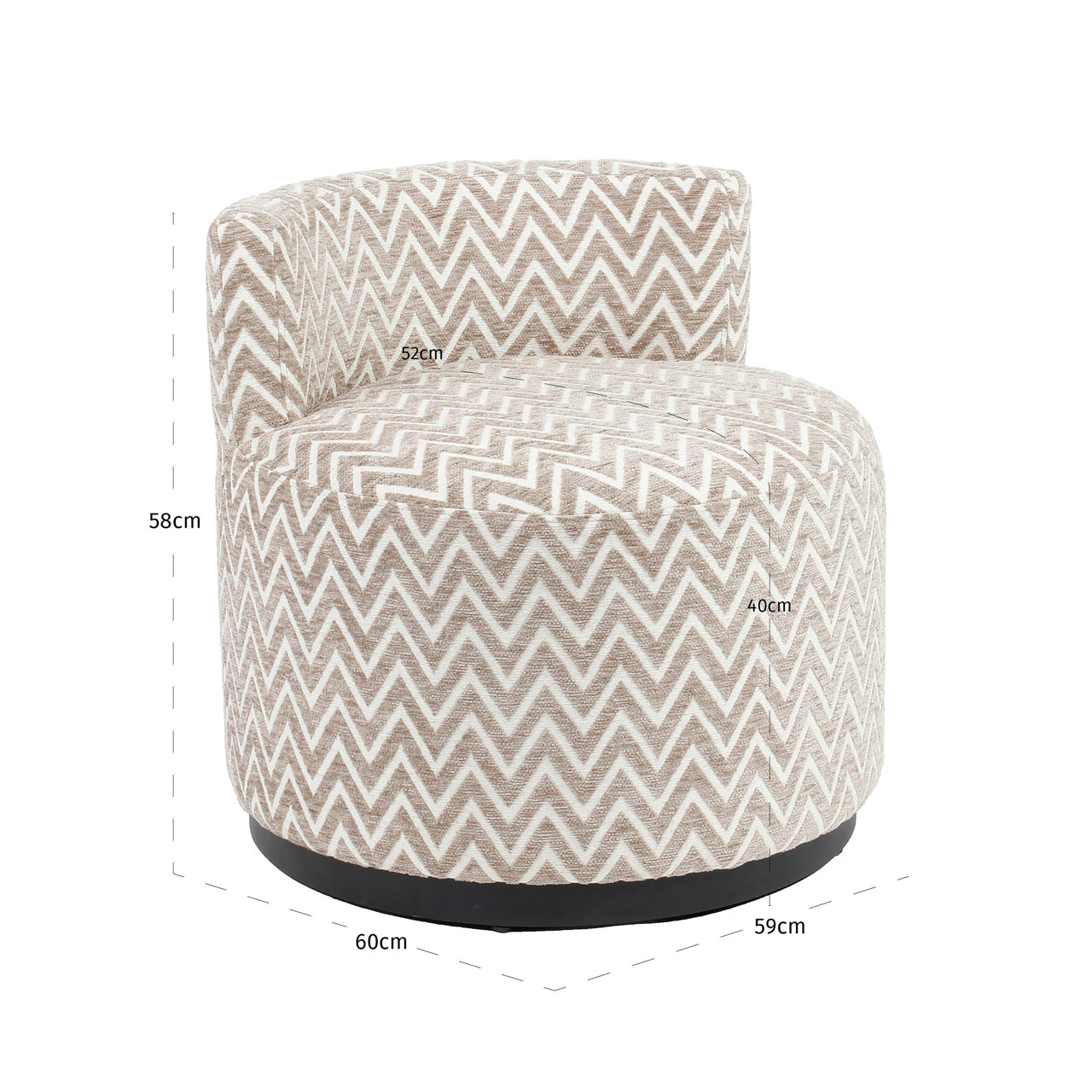 Richmond Interiors Lounge Stuhl Franny sand chevron Lounge Stuhl Richmond Interiors