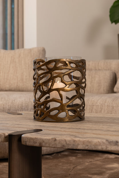 Richmond Interiors Windlicht Mase brass antique Richmond Interiors
