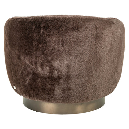 Richmond Interiors Lounge Stuhl Colmar chocolat fluffy swivel