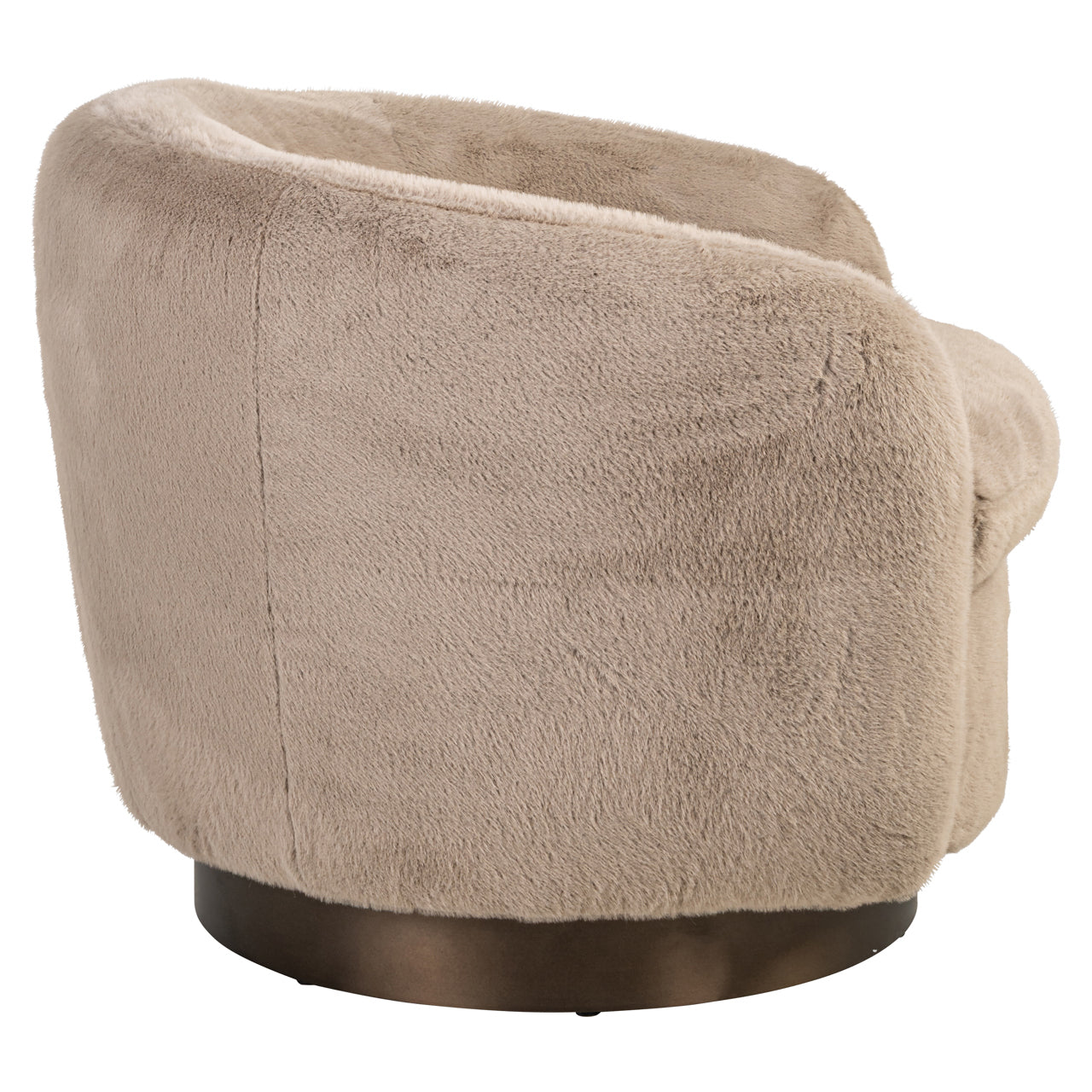 Richmond Interiors Lounge Stuhl Colmar khaki fluffy swivel Richmond Interiors