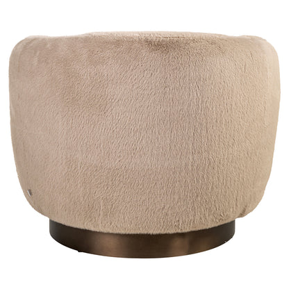 Richmond Interiors Lounge Stuhl Colmar khaki fluffy swivel Richmond Interiors