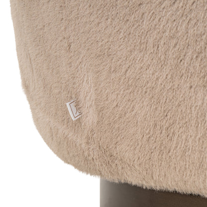 Richmond Interiors Lounge Stuhl Colmar khaki fluffy swivel Richmond Interiors