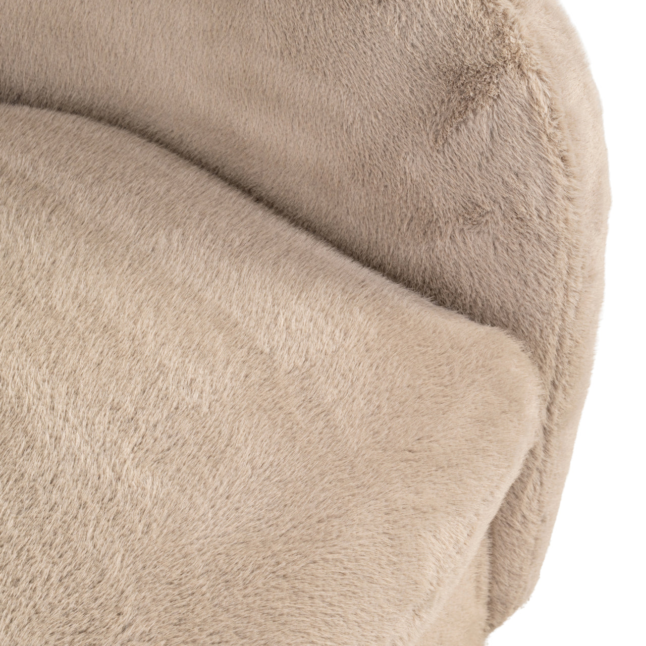 Richmond Interiors Lounge Stuhl Colmar khaki fluffy swivel