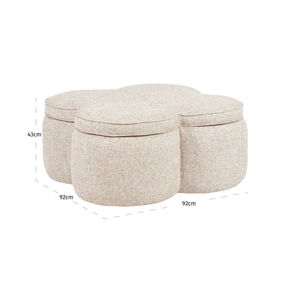 Richmond Interiors Hocker &amp; Fußbank Corbeau sand tweed Hocker &amp; Fußbank Richmond Interiors